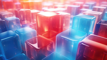 multicolored translucent cubesの素材