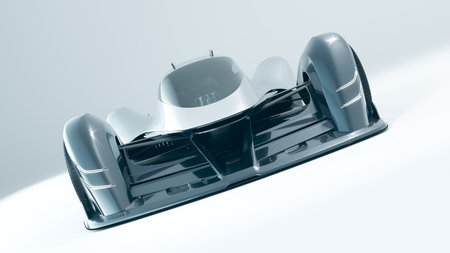3D rendering of a brand-less generic concept carの写真素材