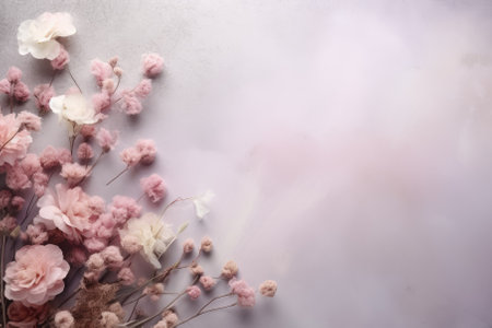 floral background with copy space for text or image, soft focusの素材