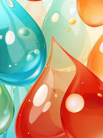 abstract background with colorful drops of water. vector illustration eps10の素材