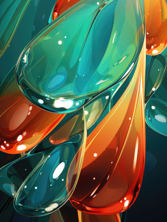 Abstract background with colorful water drops. Vector illustration. Clip-artの素材