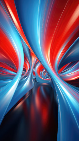 abstract background with blue and red lines and some smooth lines in itの素材
