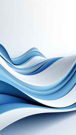 abstract background with blue wavy lines. 3d vector illustrationの素材
