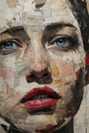 Piece of art at Milan Women's Fashion Week in Milan.の素材