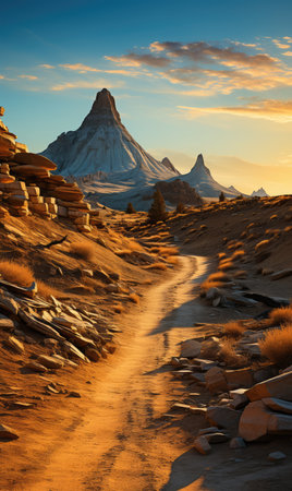 Matterhorn at sunrise, Patagonia, Argentina, South Americaの素材
