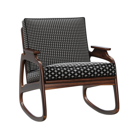 Elegant mid-century modern wooden armchair.の写真素材