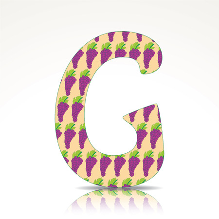 fruits and vegetables alphabetical letterのイラスト素材