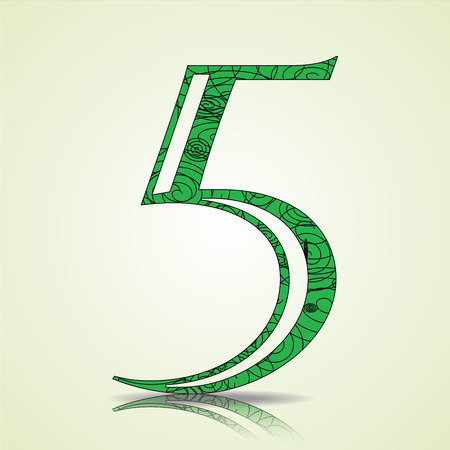 Number of Collection made of swirls - 1 Vector illustrationのイラスト素材