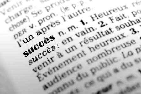 Formula succes highlighted in dictionary with selective focus and blurred background の写真素材