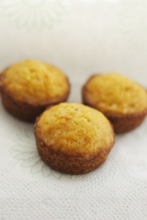 Traditional homemade brioche with carrot and shallow focus