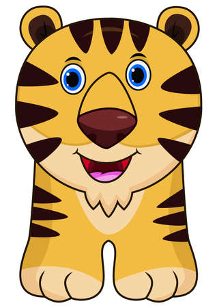 Cartoon funny tigerのイラスト素材