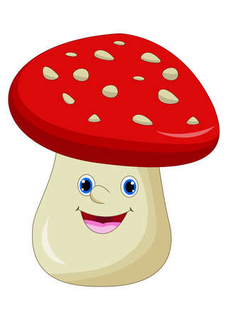 Cute mushroom cartoonのイラスト素材
