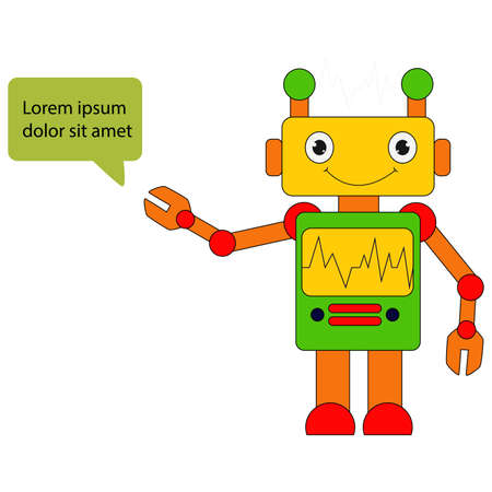 Illustration of robot mascotのイラスト素材