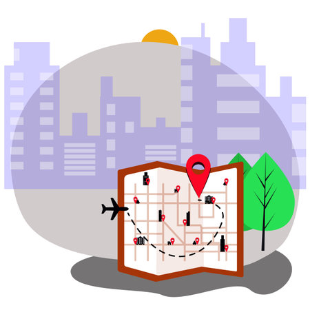 City Map vector illustrationのイラスト素材