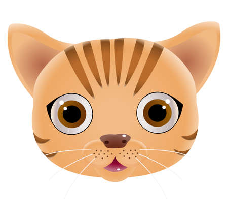 Cute cat face. Vector illustrationのイラスト素材