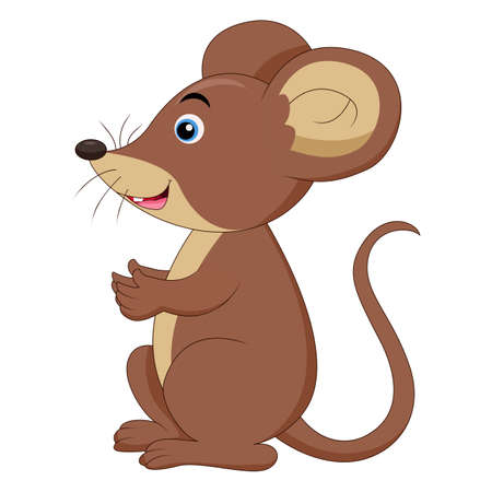 Cartoon smiling mouseのイラスト素材