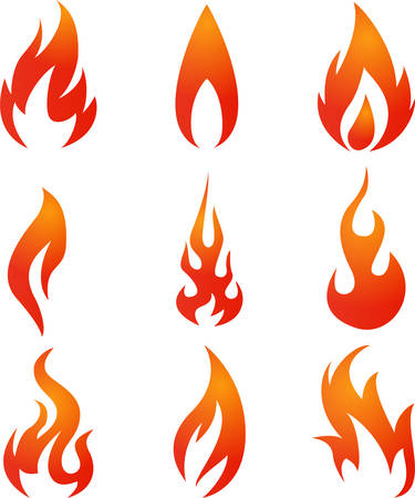 Illustration of Fire icons setのイラスト素材