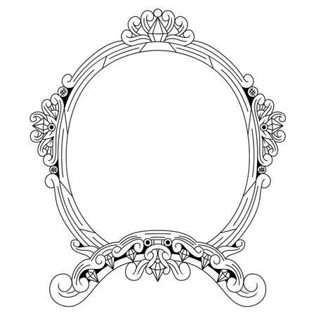 Hand drawn of frame in styleのイラスト素材