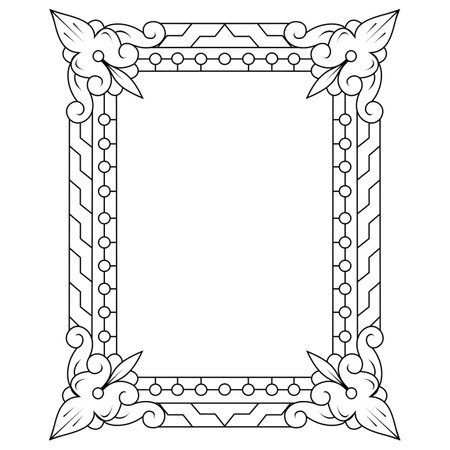 Hand drawn of frame in styleのイラスト素材