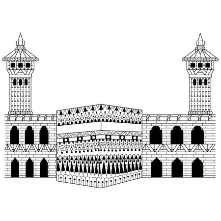 Hand drawn of kabah in styleのイラスト素材
