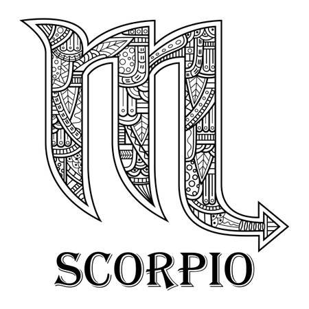 Hand drawn of scorpions in styleのイラスト素材