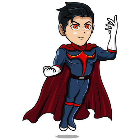 Illustration of Superboy hero mascot logo designのイラスト素材