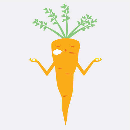 concetration carrotsのイラスト素材