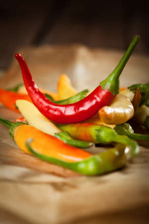 Chili Peppers  close upの写真素材