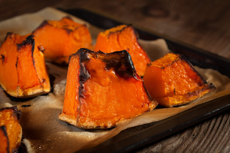 Baked pumpkinの写真素材