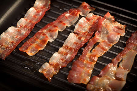 Bacon on The Grillの写真素材