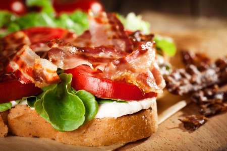 Fresh Homemade BLT Sandwichの写真素材