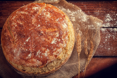 Fresh baked homemade rustic bread