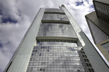 Modern Skyscraper in the Financial District, Frankfurt, Germany