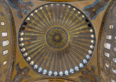 Dome of the famous Hagia Sophia, Istanbul, Turkeyのeditorial素材