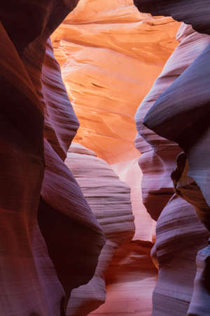 Red Rocks of a Slot Canyon, Arizona, USAの写真素材
