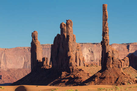 Sandstone Totem Pole, Monument Valley, Arizonaの写真素材
