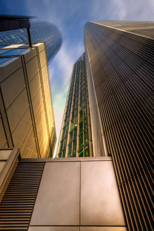 Lofty Heights  Squares and Lines, Frankfurt skyscapers, Germanyのeditorial素材