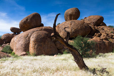 Round rocks at Damaraland, Namibia, Africaの写真素材