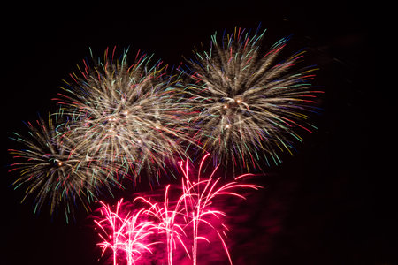 Colorful firework, Cologne, Germanyの写真素材