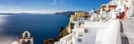 Panorama of Oia, Santorini, Cyclades, Greeceの写真素材