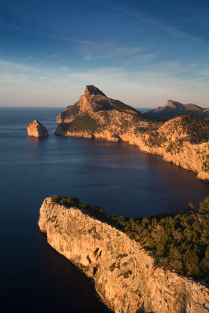 Cap Formentor with colomer rock  Long exposure version Mallorca Baleares Spainの写真素材