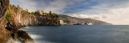 Panorama of the city of Funchal, Madeira, Portugalの写真素材