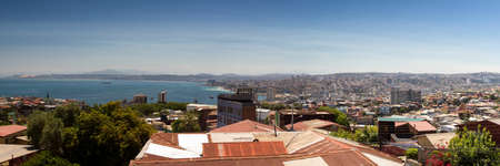 Panorama of Valparaiso, Chileの写真素材