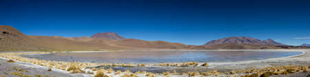 Panorama of Laguna Ramaditas, Altiplano, Boliviaの写真素材