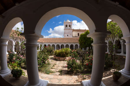 Cloister of La Recoleta - Wide angle Version, Sucre, Boliviaのeditorial素材