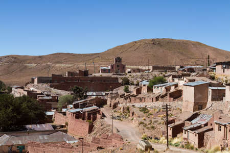 Mining town of Pulacayo in the Altiplano, Boliviaの写真素材