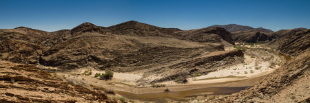 Panorama of the Kuiseb canyon, Namibia, Africaの写真素材