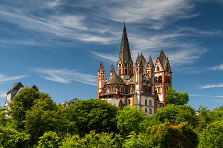 Romanesque cathedral of Limburg, Hesse, Germanyの写真素材