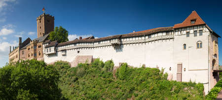 Panorama of the famous Wartburg - a world heritage site, Thuringia, Germanyのeditorial素材