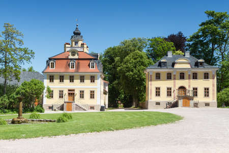 Park and building of castle Belvedere, Weimar, Thuringiaのeditorial素材